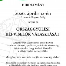 Hirdetmény – Országgyűlési képviselők választása